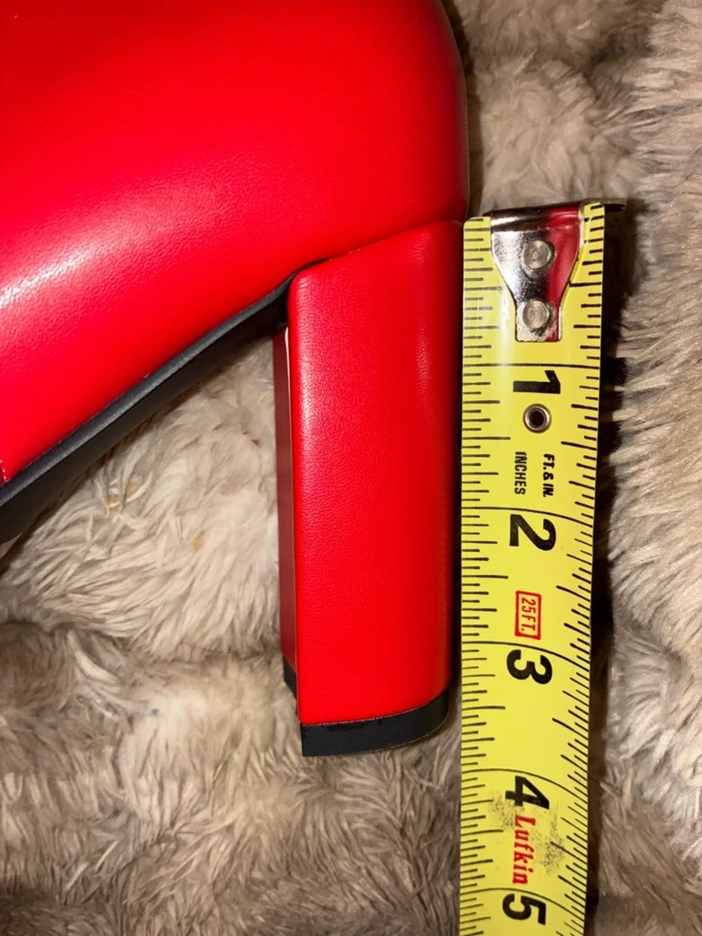 🆕 Red High Shaft Block Heel Women's Boots size 9